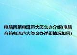 電腦音箱電流聲大怎么辦介紹(電腦音箱電流聲大怎么辦詳細(xì)情況如何)