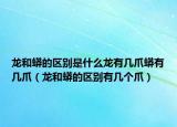 龍和蟒的區(qū)別是什么龍有幾爪蟒有幾爪（龍和蟒的區(qū)別有幾個(gè)爪）