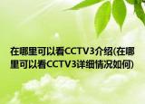 在哪里可以看CCTV3介紹(在哪里可以看CCTV3詳細(xì)情況如何)