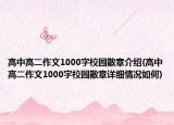 高中高二作文1000字校園散章介紹(高中高二作文1000字校園散章詳細情況如何)