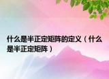 什么是半正定矩陣的定義（什么是半正定矩陣）