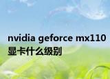 nvidia geforce mx110顯卡什么級別