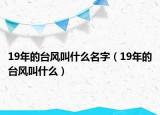 19年的臺風叫什么名字（19年的臺風叫什么）