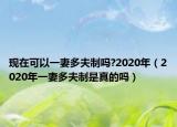 現(xiàn)在可以一妻多夫制嗎?2020年（2020年一妻多夫制是真的嗎）