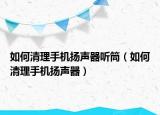 如何清理手機揚聲器聽筒（如何清理手機揚聲器）