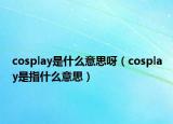 cosplay是什么意思呀（cosplay是指什么意思）