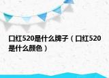 口紅520是什么牌子（口紅520是什么顏色）