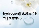 hydrogen什么意思（HY什么意思?）