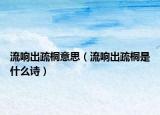 流響出疏桐意思（流響出疏桐是什么詩）