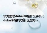 華為型號(hào)dubal20是什么手機(jī)（dubal20是華為什么型號(hào)）