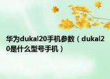 華為dukal20手機(jī)參數(shù)（dukal20是什么型號(hào)手機(jī)）