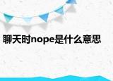 聊天時nope是什么意思