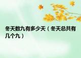 冬天數(shù)九有多少天（冬天總共有幾個九）