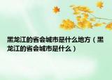 黑龍江的省會(huì)城市是什么地方（黑龍江的省會(huì)城市是什么）