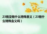 23有沒(méi)有什么特殊意義（23有什么特殊含義嗎）