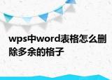 wps中word表格怎么刪除多余的格子