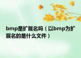 bmp是擴(kuò)展名嗎（以bmp為擴(kuò)展名的是什么文件）