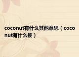 coconut有什么其他意思（coconut有什么梗）