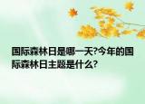 國際森林日是哪一天?今年的國際森林日主題是什么?