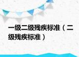 一級(jí)二級(jí)殘疾標(biāo)準(zhǔn)（二級(jí)殘疾標(biāo)準(zhǔn)）