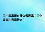 三個(gè)表率是在什么做表率（三個(gè)表率內(nèi)容是什么）