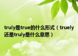 truly是true的什么形式（truely還是truly是什么意思）