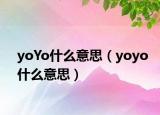 yoYo什么意思（yoyo什么意思）