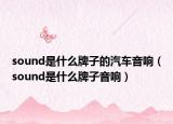 sound是什么牌子的汽車音響（sound是什么牌子音響）