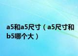 a5和a5尺寸（a5尺寸和b5哪個(gè)大）