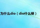 為什么dio（dio什么梗）