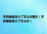 手機鍵盤變小了怎么辦圖片（手機鍵盤變小了怎么辦）