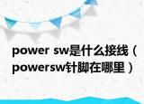 power sw是什么接線（powersw針腳在哪里）