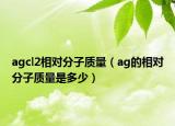 agcl2相對分子質量（ag的相對分子質量是多少）