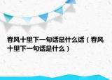 春風(fēng)十里下一句話是什么話（春風(fēng)十里下一句話是什么）