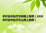 農(nóng)村合作醫(yī)療怎樣網(wǎng)上繳費(fèi)（2018農(nóng)村合作醫(yī)療怎么網(wǎng)上繳費(fèi)）