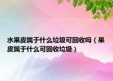 水果皮屬于什么垃圾可回收嗎（果皮屬于什么可回收垃圾）