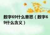 數字69什么意思（數字69什么含義）