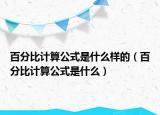 百分比計算公式是什么樣的（百分比計算公式是什么）