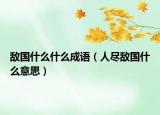 敵國(guó)什么什么成語(yǔ)（人盡敵國(guó)什么意思）