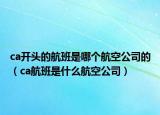 ca開(kāi)頭的航班是哪個(gè)航空公司的（ca航班是什么航空公司）