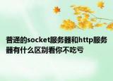 普通的socket服務(wù)器和http服務(wù)器有什么區(qū)別看你不吃虧