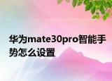 華為mate30pro智能手勢(shì)怎么設(shè)置