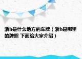 浙h是什么地方的車牌（浙h是哪里的牌照 下面給大家介紹）