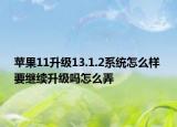 蘋果11升級(jí)13.1.2系統(tǒng)怎么樣 要繼續(xù)升級(jí)嗎怎么弄