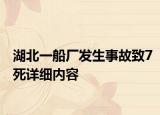 湖北一船廠發(fā)生事故致7死詳細(xì)內(nèi)容