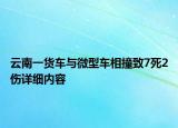 云南一貨車與微型車相撞致7死2傷詳細(xì)內(nèi)容