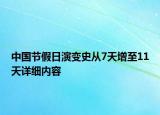 中國(guó)節(jié)假日演變史從7天增至11天詳細(xì)內(nèi)容