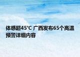 體感超45℃ 廣西發(fā)布65個(gè)高溫預(yù)警詳細(xì)內(nèi)容