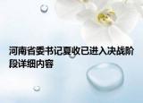 河南省委書記夏收已進(jìn)入決戰(zhàn)階段詳細(xì)內(nèi)容