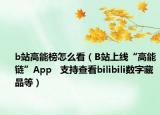 b站高能榜怎么看（B站上線“高能鏈”App   支持查看bilibili數(shù)字藏品等）